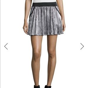 zadig & voltaire metallic gaffar mini skirt
